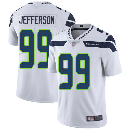 Seattle Seahawks Limited White Men Quinton Jefferson Road Jersey NFL Football #99 Vapor Untouchable->seattle seahawks->NFL Jersey
